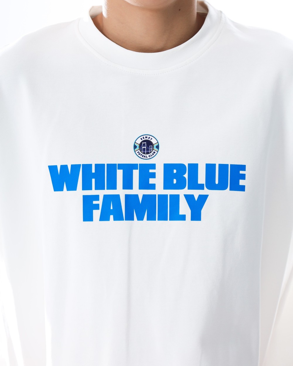 Футболка &quot;White blue family&quot; белая  - фото 2