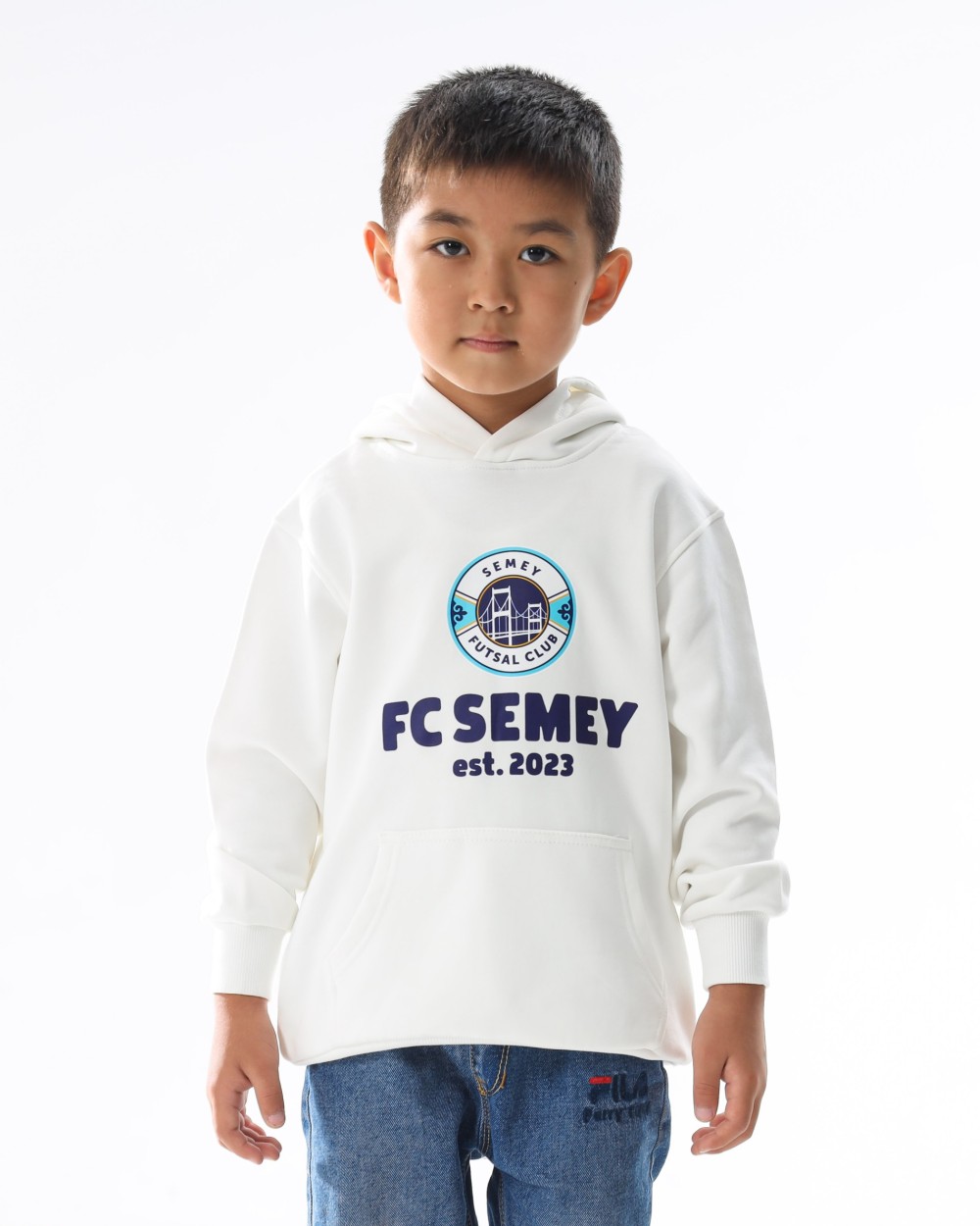 Худи детское FC Semey белое  - фото 1